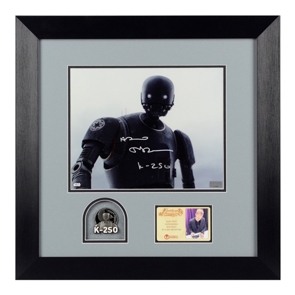 Alan Tudyk Autographed Star Wars Rogue One 8x10 Photo Framed With Pin