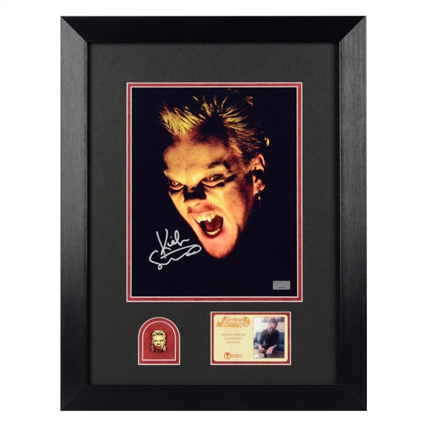 Kiefer Sutherland Autographed The Lost Boys 8x10 Photo Framed with Pin