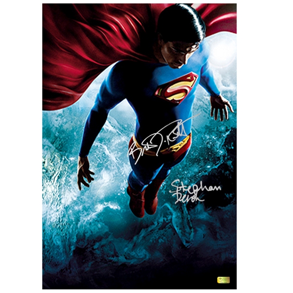 Brandon Routh and Stephan Bender Autographed Superman Returns 16x24 Poster Art