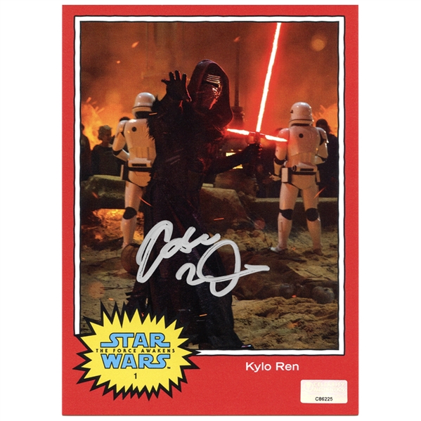 Adam Driver Autographed Star Wars The Force Awakens Kylo Ren 5x7 Trading Card