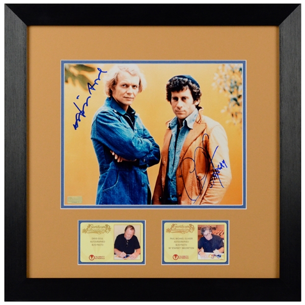 David Soul and Paul Michael Glaser Autographed Starsky and Hutch 8x10 Framed Photo