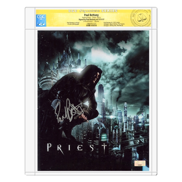 Paul Bettany Autographed Priest 8×10 Photo * CGC SS