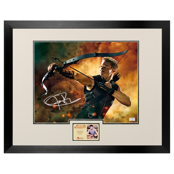 Jeremy Renner Autographed Marvels The Avengers Hawkeye 11x14 Framed Photo