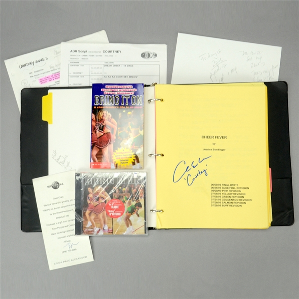 Clare Kramer Autographed 2000 Cheer Fever (Bring It On) Production Used Script Set in Binder with Bring It On Book and Soundtrack