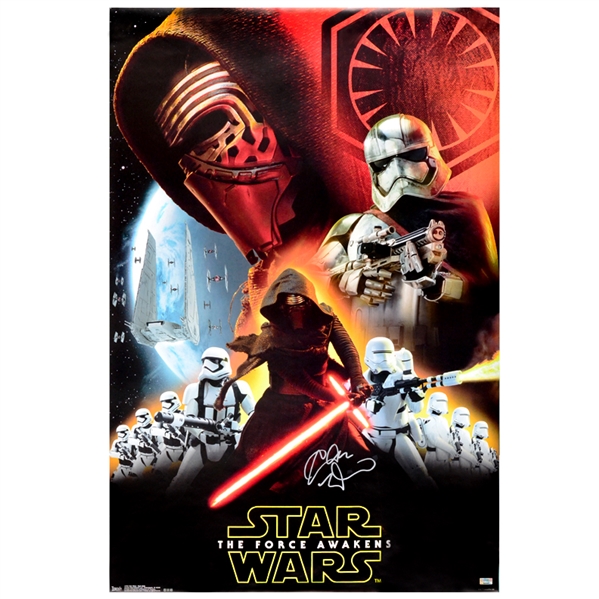 Adam Driver Autographed Star Wars The Force Awakens 22x34 First Order Poster