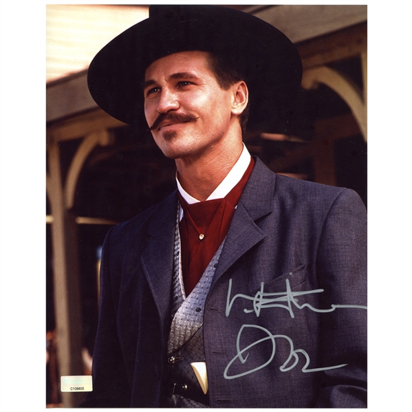 Val Kilmer Autographed Tombstone Doc Holliday 8x10 Photo