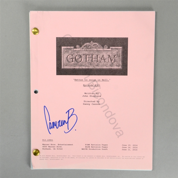 Camren Bicondova Autographed Gotham Better to Reign in Hell... Episode #301 Script
