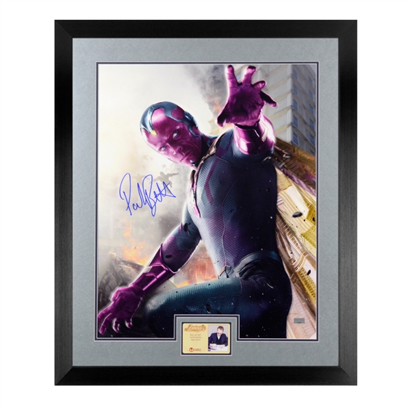 Paul Bettany Autographed The Avengers Vision 16x20 Framed Photo