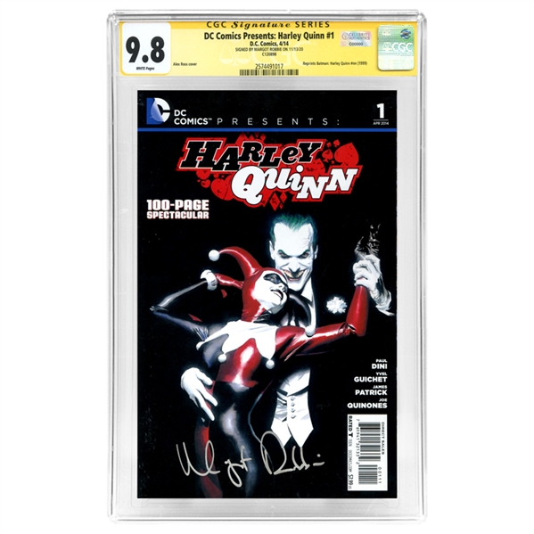 Margot Robbie Autographed DC Comics Presents: Harley Quinn #1 (Batman: Harley Quinn #nn Reprint)  CGC SS 9.8 Comic (mint) 