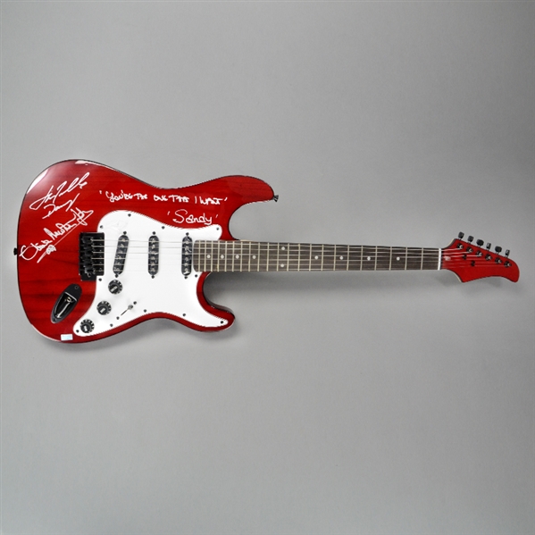 Olivia Newton John and John Travolta Autographed Grease Electric Guitar with ‘You’re The One That I Want’ Inscription * Rare & Never Offered Before!