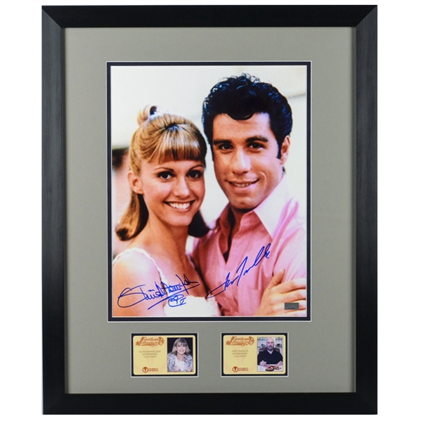 Olivia Newton John and John Travolta Autographed Grease Rydell High 11x14 Framed Photo * Rare