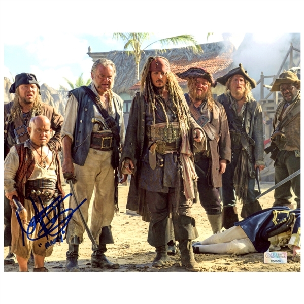 Martin Klebba Autographed Pirates of the Caribbean Dead Men Tell No Tales 8x10 Photo