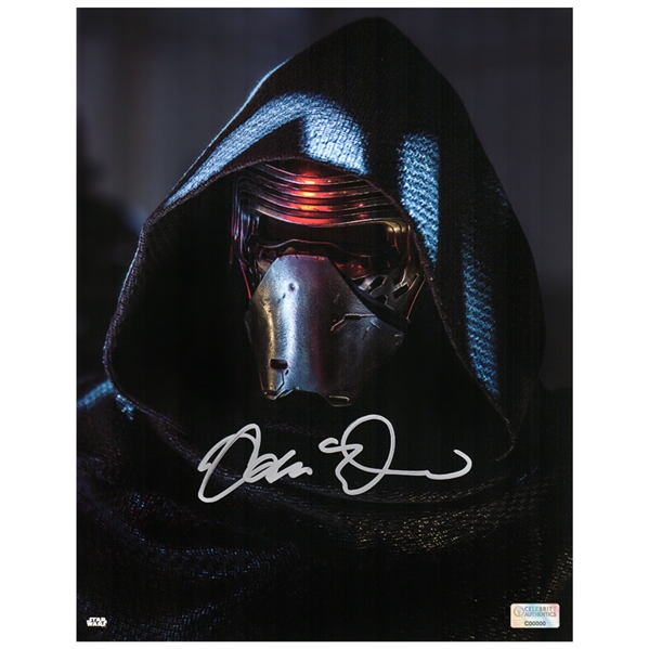 Adam Driver Autographed Star Wars 11x14 Kylo Ren Close Up Photo