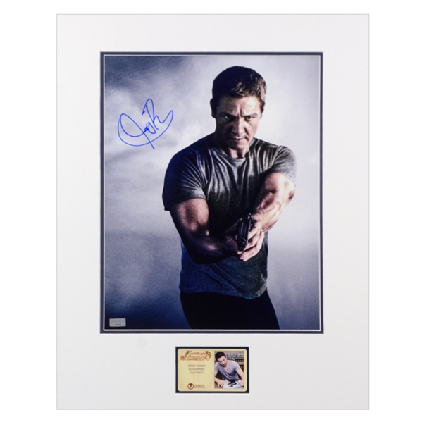   Jeremy Renner Autographed The Bourne Legacy Aaron Cross 11x14 Promo Matted Photo