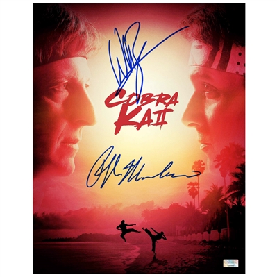 Ralph Macchio, Billy Zabka Autographed Cobra Kai 11x14 Photo