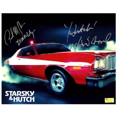 David Soul and Paul Michael Glaser Autographed Starsky & Hutch 8x10 Torino Photo