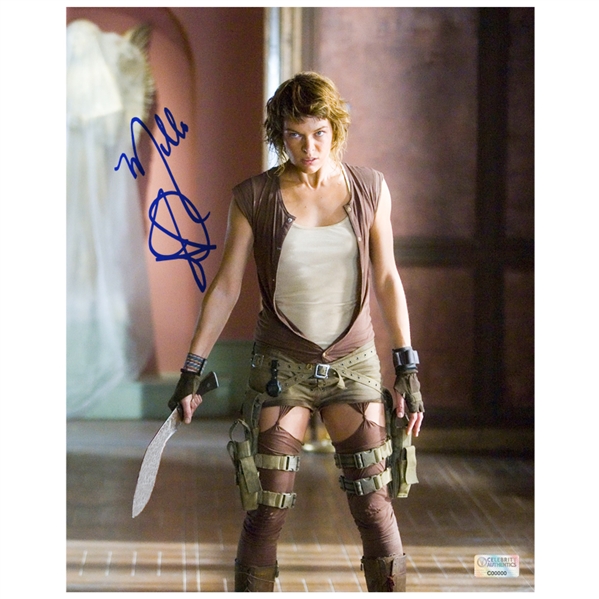 Milla Jovovich Autographed 2007 Resident Evil Extinction Alice 8x10 Photo