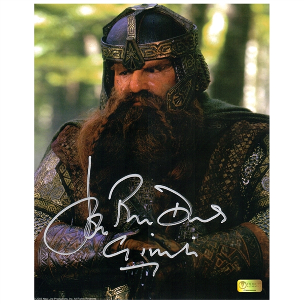 John Rhys-Davies Autographed Lord of the Rings Gimli 8x10 Close Up Photo