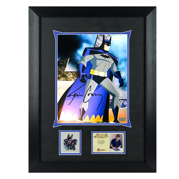 Kevin Conroy Autographed Batman The Animated Series 8x10 Photo Framed Display with Collector Pin