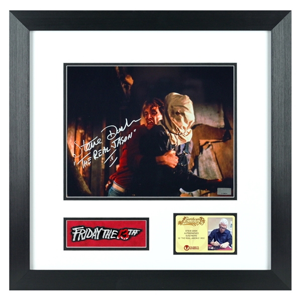 Steve Dash Autographed 1981 Friday the 13th Part II Jason Voorhees 8x10 Photo Framed Display with Collector Patch