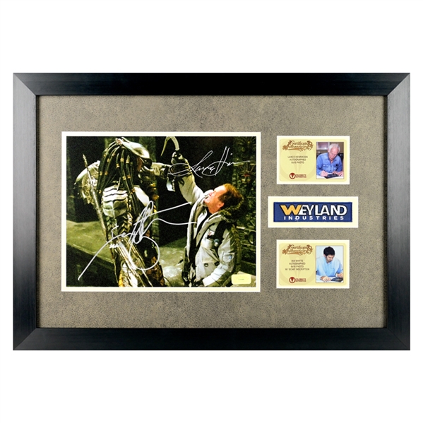 Lance Henriksen, Ian Whyte Autographed AVP Alien vs Predator 8x10 Photo Framed Display with Collector Patch