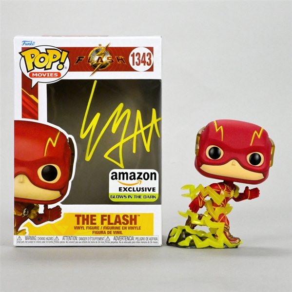 Ezra Miller Autographed The Flash #1343 Amazon Exclusive POP! Vinyl Figure