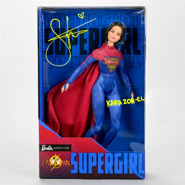 Sasha Calle Autographed Flash Supergirl Barbie with Kara Zor-El Inscription 