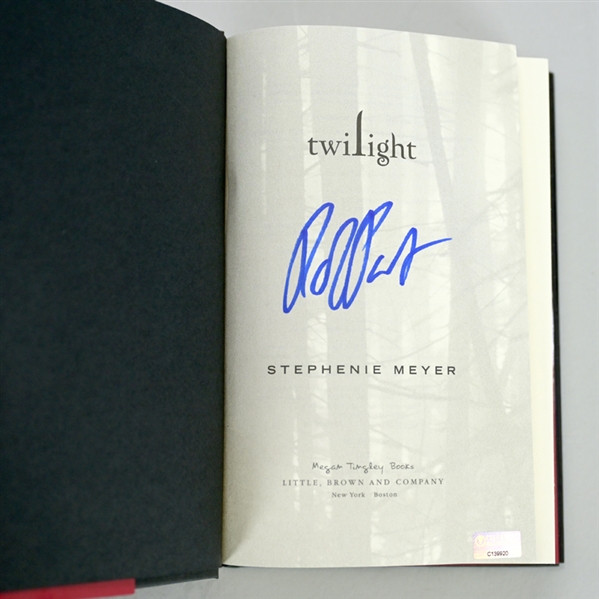 Robert Pattinson Autographed Stephanie Meyers Twilight Hardcover Book