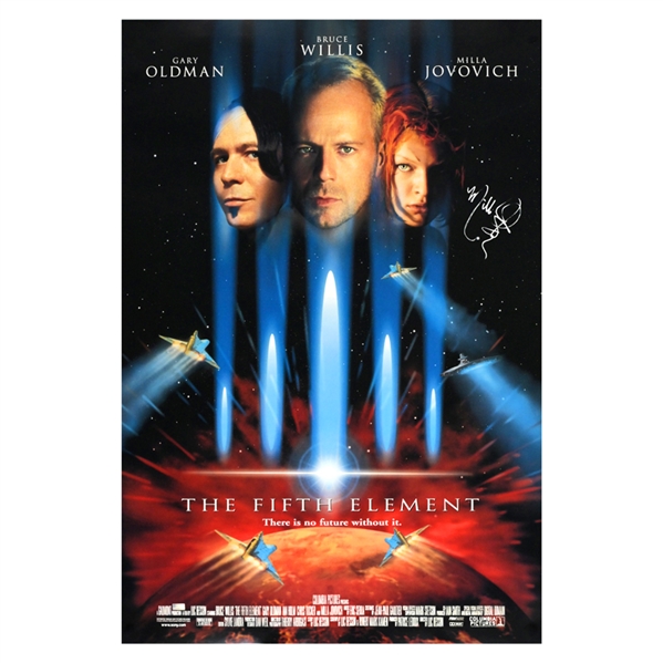  Milla Jovovich Autographed 1997 The Fifth Element Original 27x40 Movie Poster