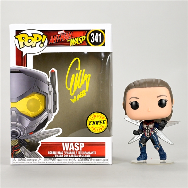 Evangeline Lilly Autographed Marvels Ant-Man & The Wasp Chase Variant Wasp POP! Vinyl Figure #341 with Wasp Inscription