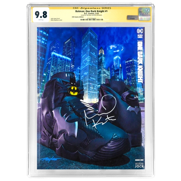 Michael Keaton Autographed 2022 Batman One Dark Knight #1 with Mike Mayhew Variant Cover CGC SS 9.8 (mint)