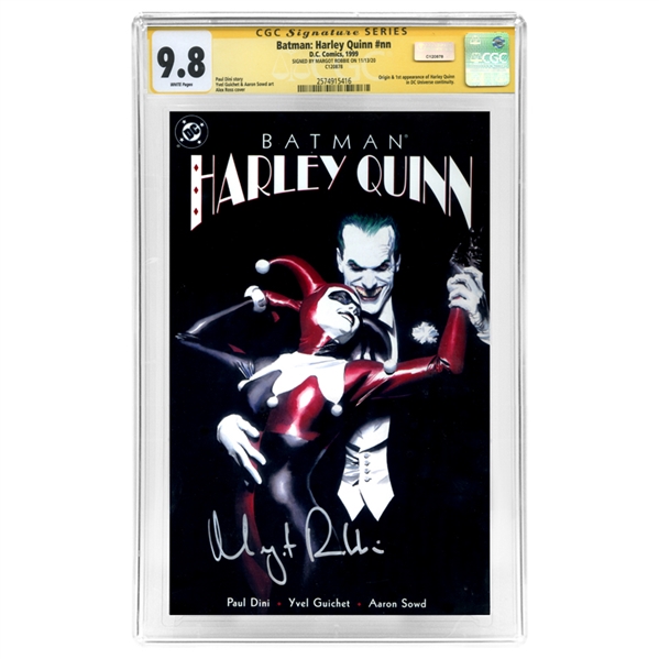 Margot Robbie Autographed 1999 Batman Harley Quinn #nn CGC SS 9.8 * Origin & 1st Appearance of Harley Quinn!