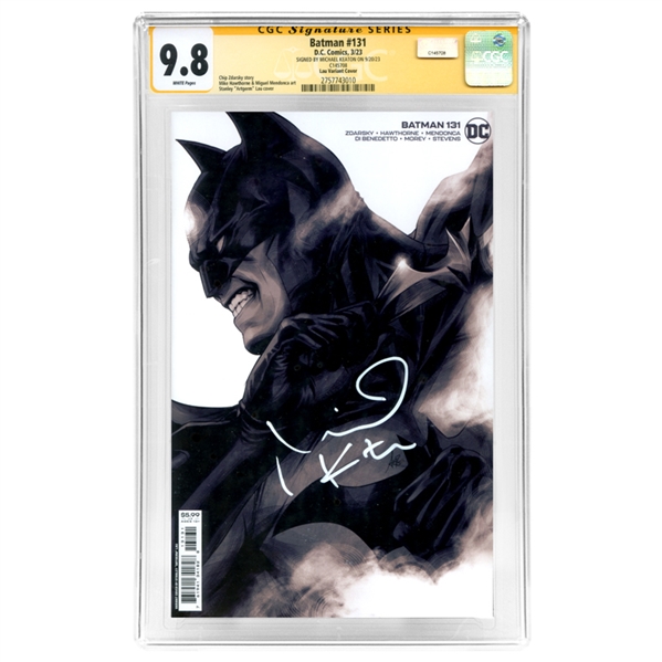 Michael Keaton Autographed 2023 Batman #131 Stanley Artgerm Lau Variant Cover CGC SS 9.8 (mint)