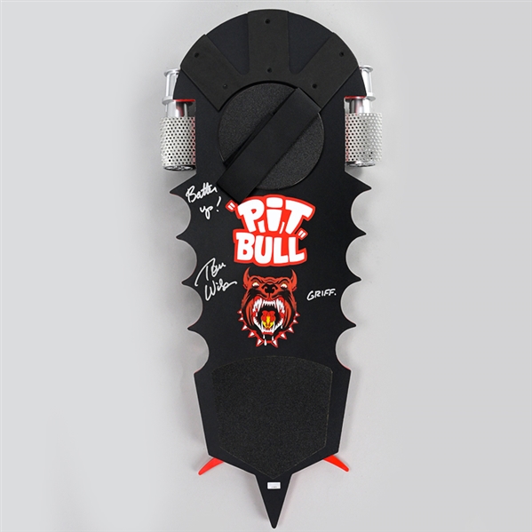 Tom Wilson Autographed Back to the Future Part II Pit Bull Hoverboard with Batter Up Inscription