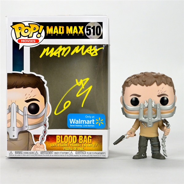 Tom Hardy Autographed Mad Max Fury Road Blood Bag #510 Pop Vinyl Figure *Walmart Exclusive* with MAD MAX Inscription!