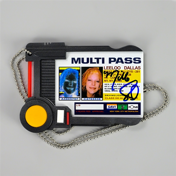 Milla Jovovich Autographed The Fifth Element Leeloo Dallas Multi Pass Prop Replica Badge with Holder
