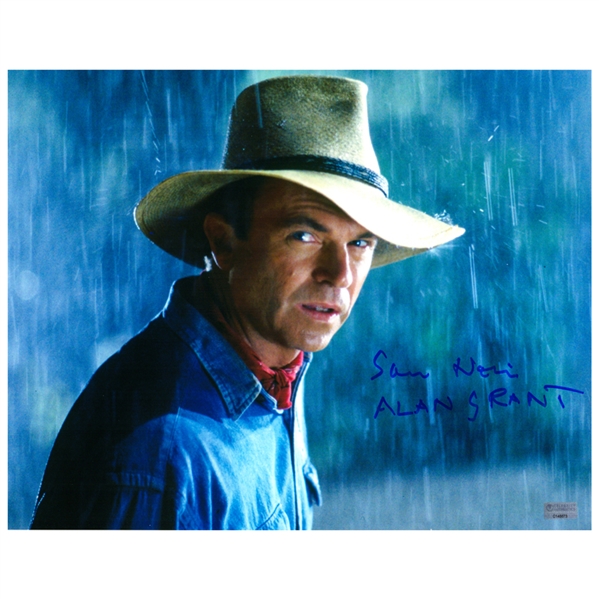 Sam Neill Autographed 1993 Jurassic Park Alan Grant 11x14 Photo