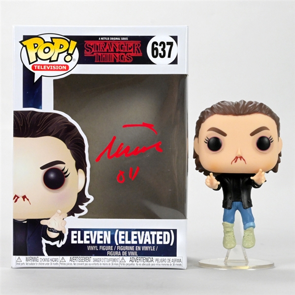 Millie Bobby Brown Autographed Stranger Things Eleven POP Vinyl Figure #637 with 011 Inscription