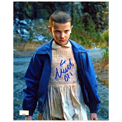  Millie Bobby Brown Autographed Stranger Things Eleven 8x10 Photo