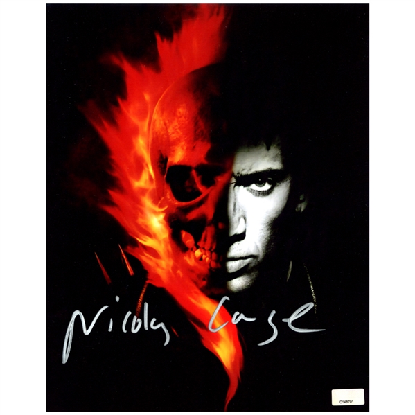 Nicolas Cage Autographed 2007 Ghost Rider Johnny Blaze 8x10 Photo 