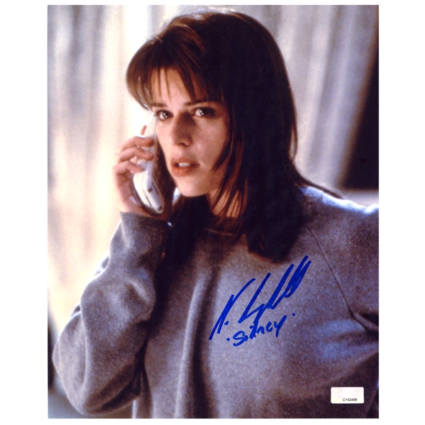 Neve Campbell Autographed Scream Phone Call 8x10 Scene Photo