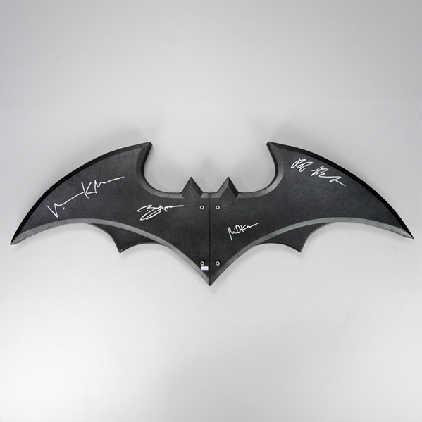 Michael Keaton, Robert Pattinson, Ben Affleck, Val Kilmer Autographed Batman 47" Batarang