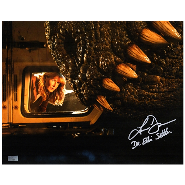 Laura Dern Autographed 2022 Jurassic World Dominion 11x14 Photo with Dr Ellie Sattler Inscription