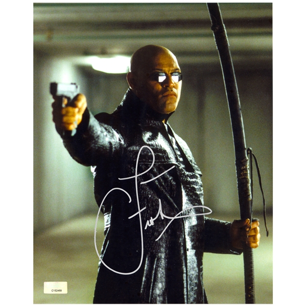 Laurence Fishburne Autographed The Matrix Morpheus 8x10 Scene Photo