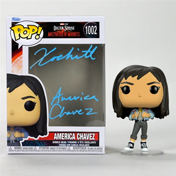 Xochitl Gomez Autographed Doctor Strange in the MultiVerse of Madness America Chavez Pop Vinyl Figure #1002 with Inscription