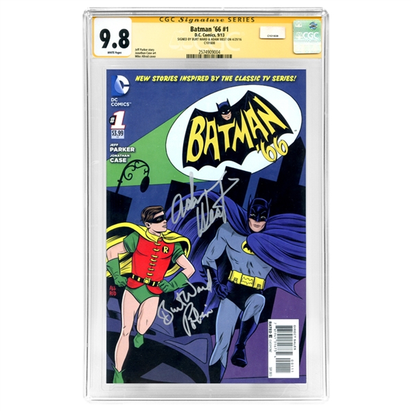 Adam West, Burt Ward Autographed 2013 Batman 66 #1 CGC SS 9.8
