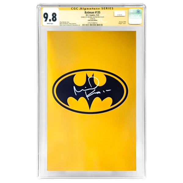 Michael Keaton Autographed 2023 Batman #135 Gold Foil Virgin Variant CGC SS 9.8