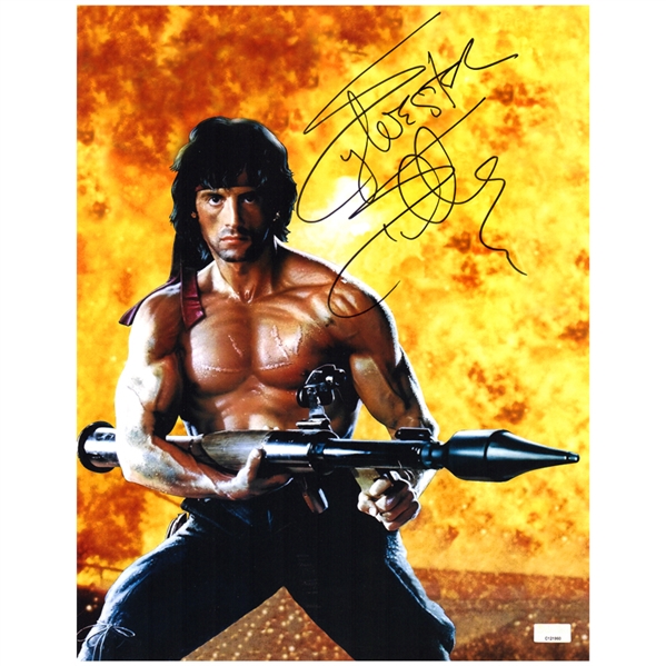 Sylvester Stallone Autographed 1985 Rambo: First Blood Part II 11x14 Photo