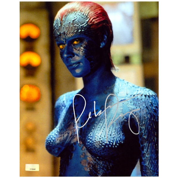 Rebecca Romijn Autographed X-Men Mystique 8x10 Close Up Photo