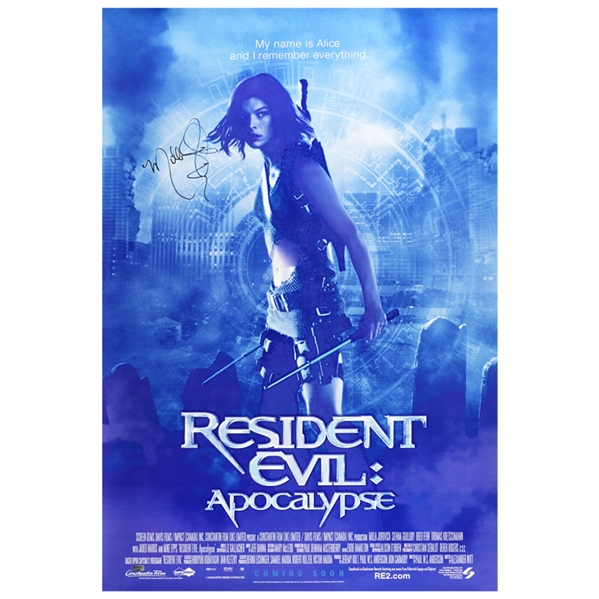 Milla Jovovich Autographed 2004 Resident Evil Apocalypse 26x39 Original Single-Sided Movie Poster